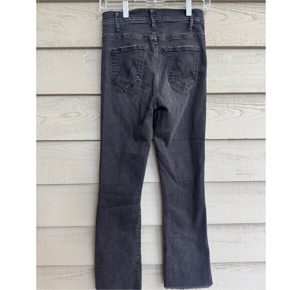 MOTHER Black Raw Hem Slim Straight Jeans Women’s Size 25 – Flaw Repaired - Picture 2 of 6